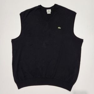 Black Lacoste Sleeveless Sweater Vest Size XXXL